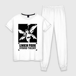Пижама хлопковая женская LP Hybrid Theory, цвет: белый