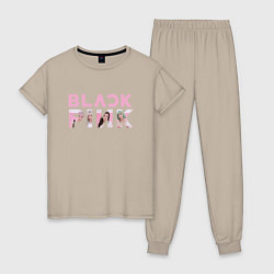 Женская пижама Blackpink logo Jisoo Lisa Jennie Rose