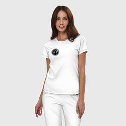 Пижама хлопковая женская Invictus Gaming лого, цвет: белый — фото 2