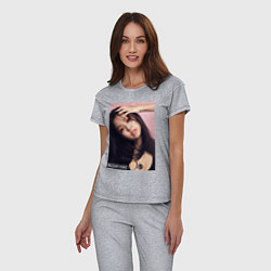 Пижама хлопковая женская Jennie Blackpink photo, цвет: меланж — фото 2