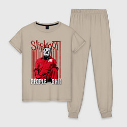Пижама хлопковая женская Slipknot Corey, цвет: миндальный