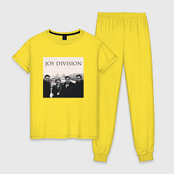 Пижама хлопковая женская Тру фанат Joy Division, цвет: желтый