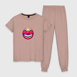 Пижама хлопковая женская Голливудская улыбка, цвет: пыльно-розовый