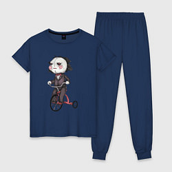 Пижама хлопковая женская Saw bike, цвет: тёмно-синий