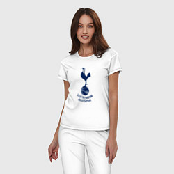 Пижама хлопковая женская Tottenham Hotspur fc sport, цвет: белый — фото 2