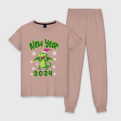 Женская пижама Год зеленого деревянного дракона 2024