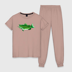 Женская пижама Зелёная рыбка