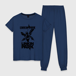 Пижама хлопковая женская LP - hybrid theory, цвет: тёмно-синий