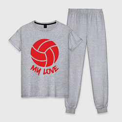 Женская пижама Volleyball my love