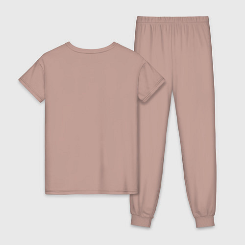 Женская пижама Капибара спокойный: я збагоен / Пыльно-розовый – фото 2