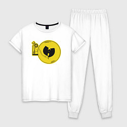 Пижама хлопковая женская Wu-Tang vinyl, цвет: белый