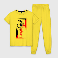 Женская пижама Боевые искуства black and red