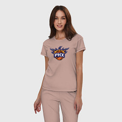 Пижама хлопковая женская Phoenix Suns fire, цвет: пыльно-розовый — фото 2