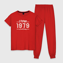 Пижама хлопковая женская Лимитированный выпуск 1979, цвет: красный