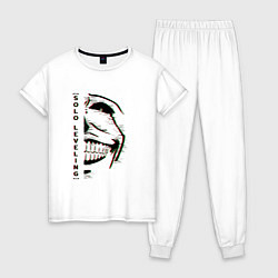 Пижама хлопковая женская Solo Leveling Lord Glitch, цвет: белый
