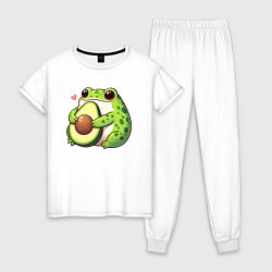 Женская пижама Лягушка обнимает авокадо