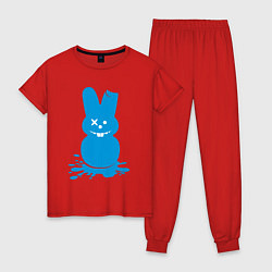 Пижама хлопковая женская Blue bunny, цвет: красный