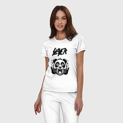 Пижама хлопковая женская Slayer - rock panda, цвет: белый — фото 2
