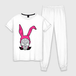Пижама хлопковая женская Pink Donnie Darko, цвет: белый