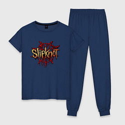 Пижама хлопковая женская Slipknot original, цвет: тёмно-синий