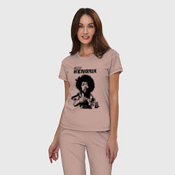 Пижама хлопковая женская Johnny Allen Hendrix, цвет: пыльно-розовый — фото 2
