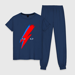 Пижама хлопковая женская Bowie, цвет: тёмно-синий