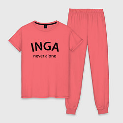 Женская пижама Inga never alone - motto