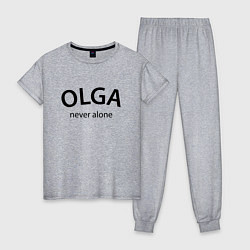 Женская пижама Olga never alone - motto