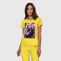 Пижама хлопковая женская League of Legends Kaisa Kda, цвет: желтый — фото 2