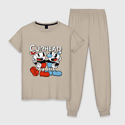 Женская пижама Cuphead and Mugman