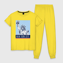 Пижама хлопковая женская Style New York, цвет: желтый