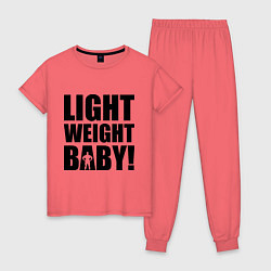 Пижама хлопковая женская Light weight baby, цвет: коралловый