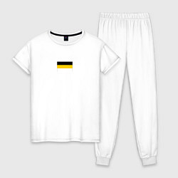 Пижама хлопковая женская Rus empire minimalism, цвет: белый