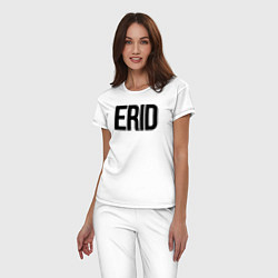 Пижама хлопковая женская Токен для рекламы - ERID, цвет: белый — фото 2
