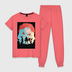 Пижама хлопковая женская Реинкарнация безработного Эрис Бореас Грейрат, цвет: коралловый