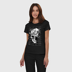 Пижама хлопковая женская Берсерк последняя надежда, цвет: черный — фото 2