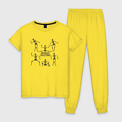 Женская пижама Пьющие скелеты