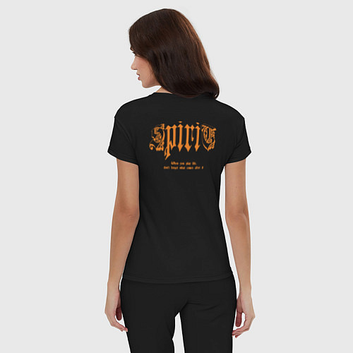 Женская пижама Тату черепа индейца / Черный – фото 4