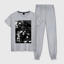 Женская пижама Магическая битва Тодзи Фусигуро коллаж