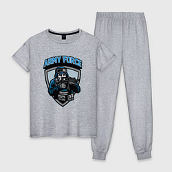 Пижама хлопковая женская Army force, цвет: меланж