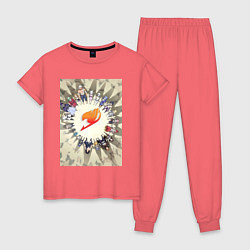 Пижама хлопковая женская Хвост Феи Люси Хартфилия, цвет: коралловый