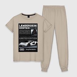 Женская пижама Lamborghini countach