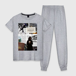 Женская пижама Журналист эстетика