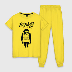 Женская пижама Обезьяна граффити уличное искусство Banksy