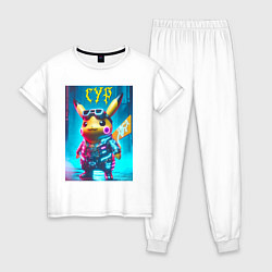 Женская пижама Cyber Pikachu - ai art fantasy