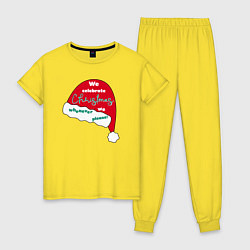 Женская пижама Шапка Санта Клауса - мы празднуем Рождество когда