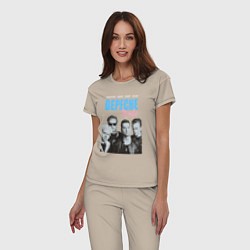 Пижама хлопковая женская Depeche Mode Vintage, цвет: миндальный — фото 2