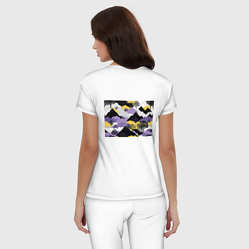 Женская пижама Япония горы / Белый – фото 4