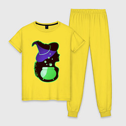 Женская пижама Девушка ведьма и котел с зельем