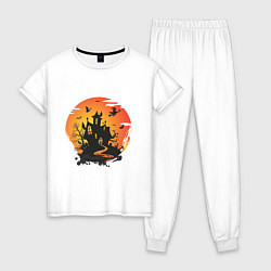 Женская пижама Хэллоуин ведьмин дом